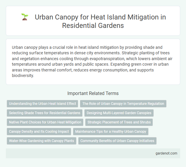Urban Canopy for Heat Island Mitigation in Residential Gardens
