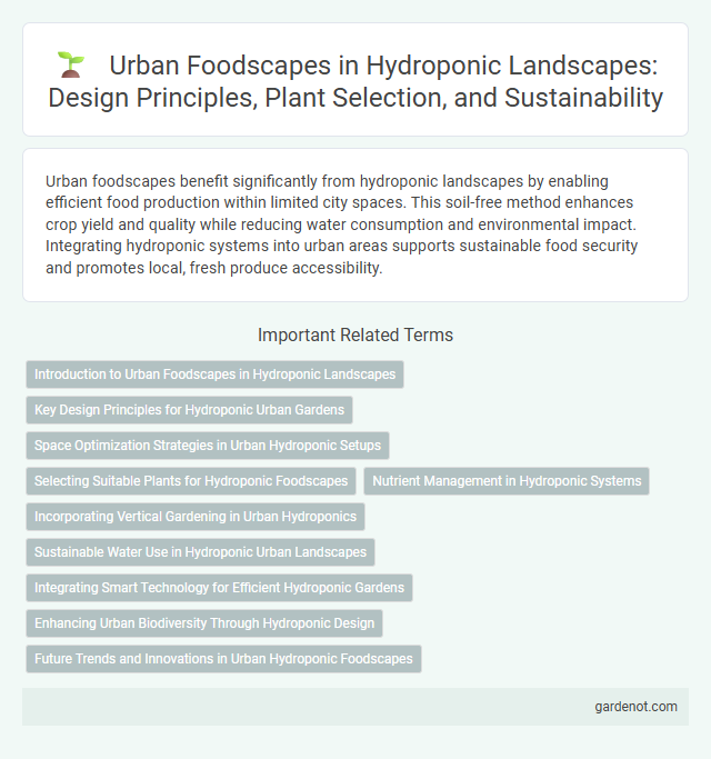 Urban Foodscapes in Hydroponic Landscapes: Design Principles, Plant Selection, and Sustainability
