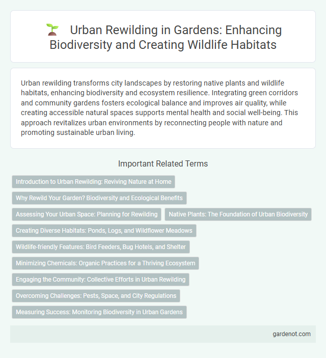 Urban Rewilding in Gardens: Enhancing Biodiversity and Creating Wildlife Habitats