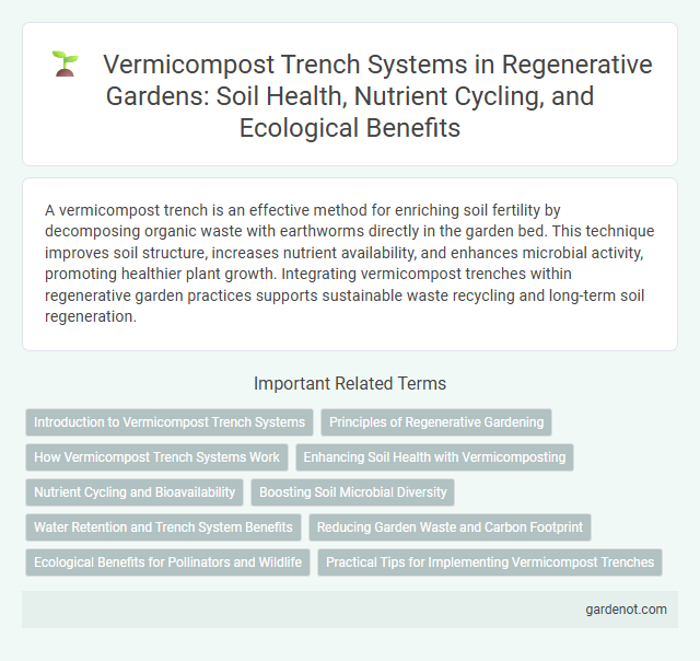 Vermicompost Trench Systems in Regenerative Gardens: Soil Health, Nutrient Cycling, and Ecological Benefits