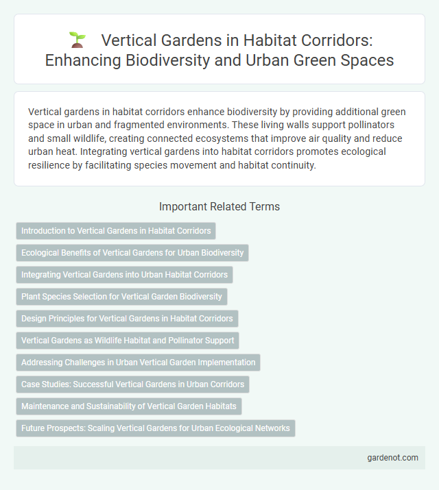 Vertical Gardens in Habitat Corridors: Enhancing Biodiversity and Urban Green Spaces