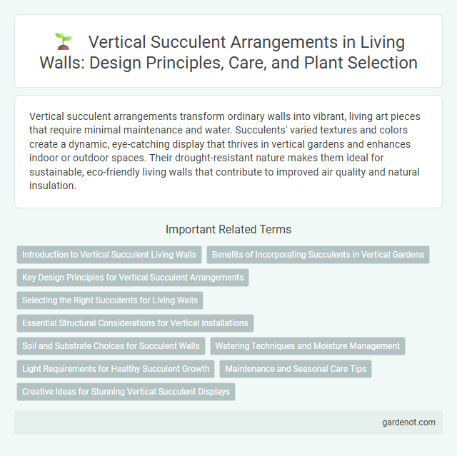 Vertical Succulent Arrangements in Living Walls: Design Principles, Care, and Plant Selection