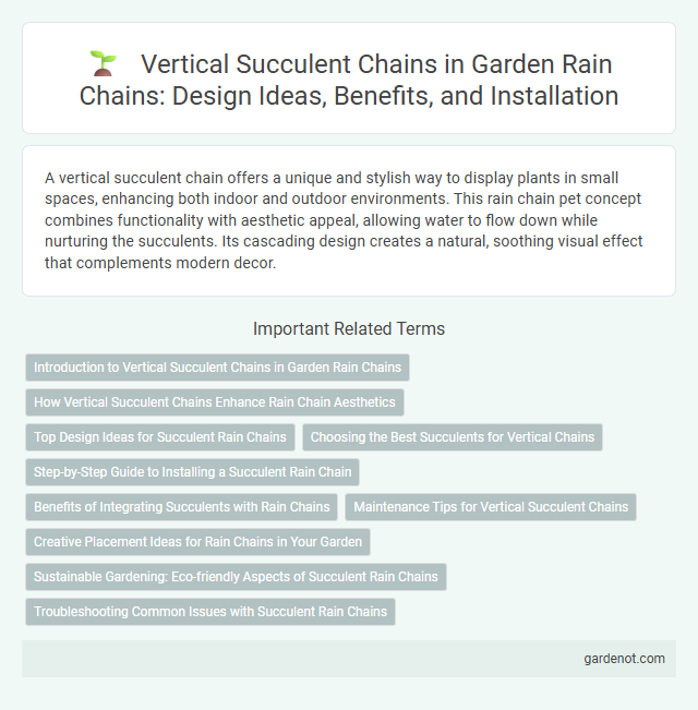 Vertical Succulent Chains in Garden Rain Chains: Design Ideas, Benefits, and Installation