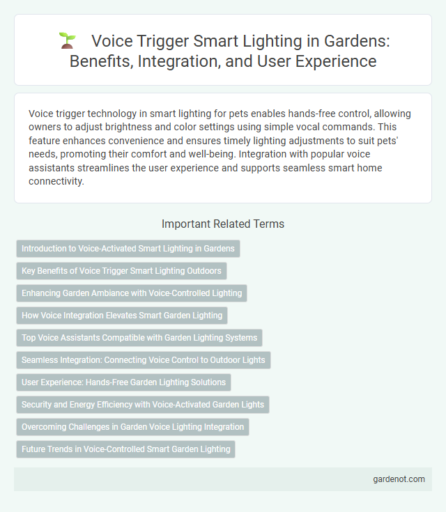 Voice Trigger Smart Lighting in Gardens: Benefits, Integration, and User Experience
