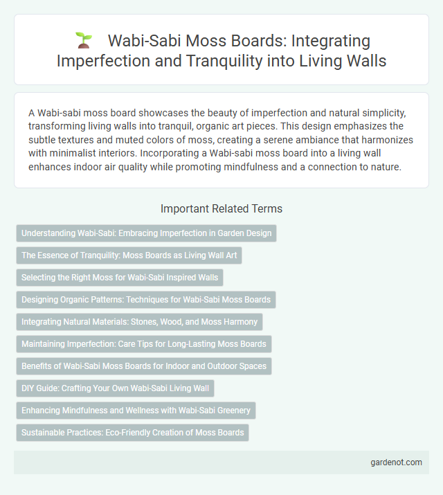 Wabi-Sabi Moss Boards: Integrating Imperfection and Tranquility into Living Walls