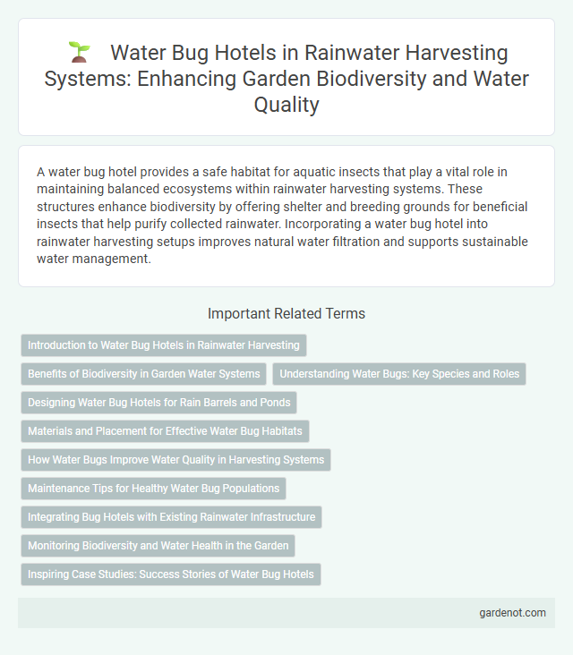 Water Bug Hotels in Rainwater Harvesting Systems: Enhancing Garden Biodiversity and Water Quality