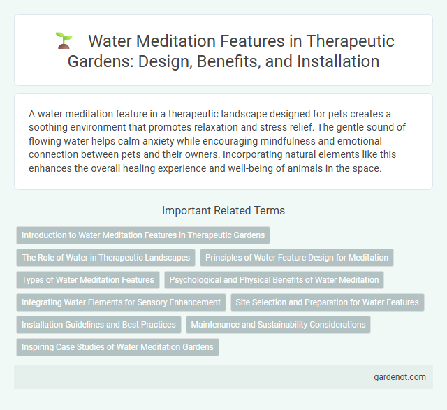 Water Meditation Features in Therapeutic Gardens: Design, Benefits, and Installation