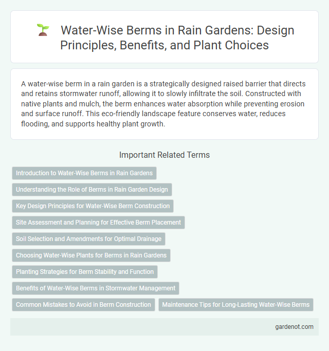 Water-Wise Berms in Rain Gardens: Design Principles, Benefits, and Plant Choices