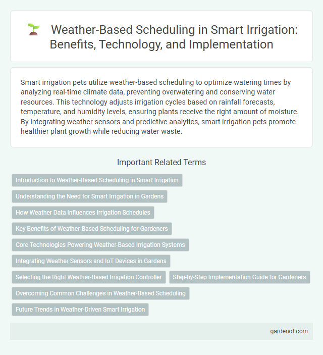 Weather-Based Scheduling in Smart Irrigation: Benefits, Technology, and Implementation