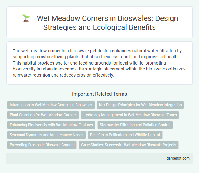 Wet Meadow Corners in Bioswales: Design Strategies and Ecological Benefits