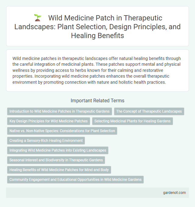 Wild Medicine Patch in Therapeutic Landscapes: Plant Selection, Design Principles, and Healing Benefits
