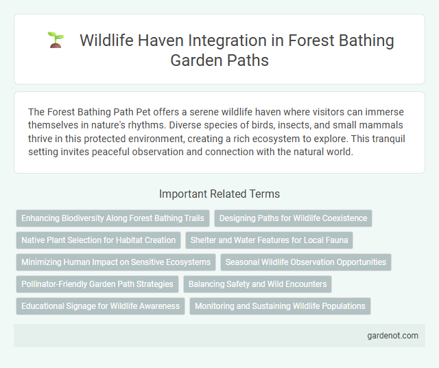 Wildlife Haven Integration in Forest Bathing Garden Paths