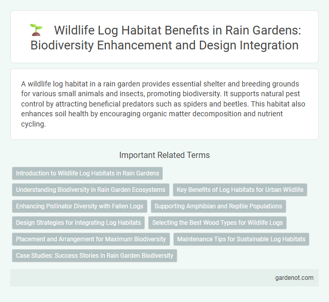 Wildlife Log Habitat Benefits in Rain Gardens: Biodiversity Enhancement and Design Integration