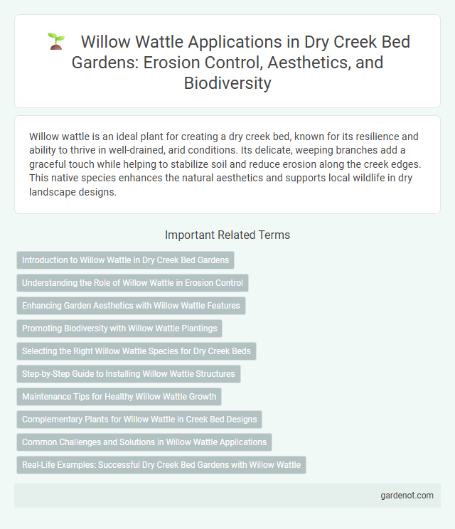 Willow Wattle Applications in Dry Creek Bed Gardens: Erosion Control, Aesthetics, and Biodiversity