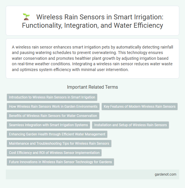 Wireless Rain Sensors in Smart Irrigation: Functionality, Integration, and Water Efficiency