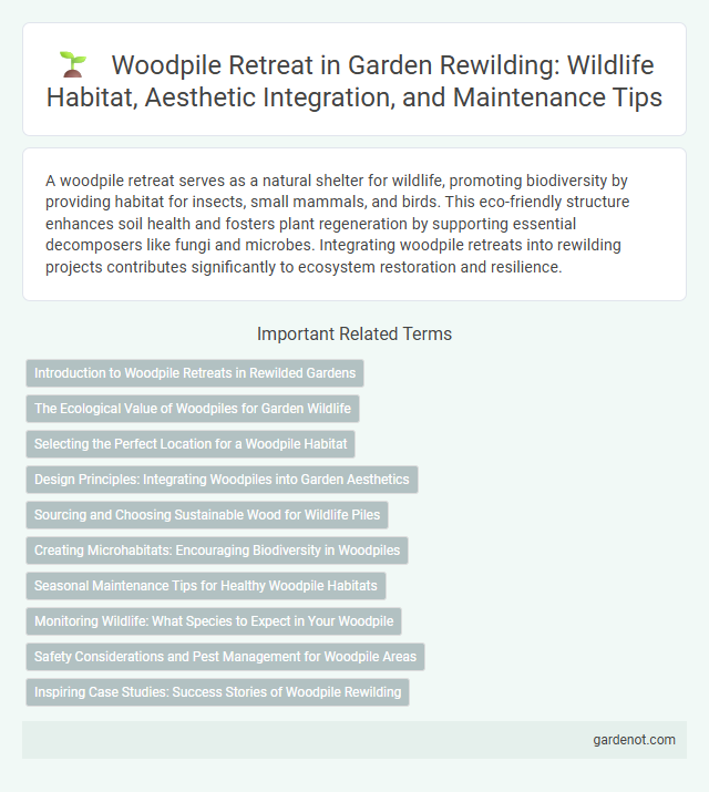 Woodpile Retreat in Garden Rewilding: Wildlife Habitat, Aesthetic Integration, and Maintenance Tips