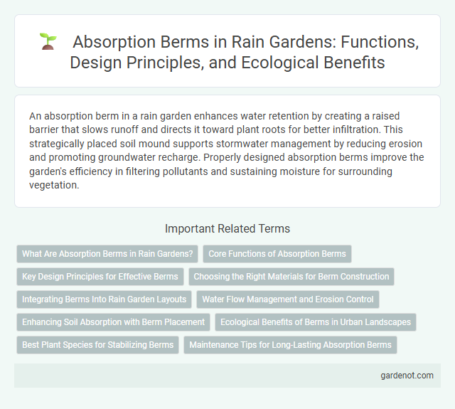 Absorption Berms in Rain Gardens: Functions, Design Principles, and Ecological Benefits