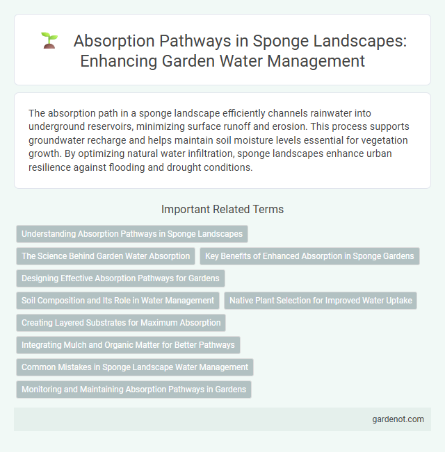 Absorption Pathways in Sponge Landscapes: Enhancing Garden Water Management
