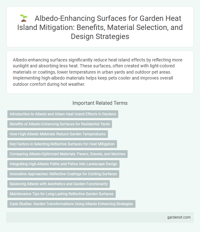 Albedo-Enhancing Surfaces for Garden Heat Island Mitigation: Benefits, Material Selection, and Design Strategies