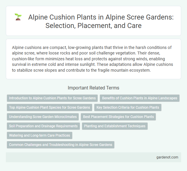 Alpine Cushion Plants in Alpine Scree Gardens: Selection, Placement, and Care