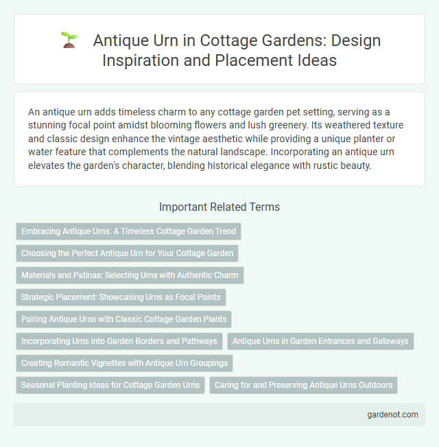 Antique Urn in Cottage Gardens: Design Inspiration and Placement Ideas