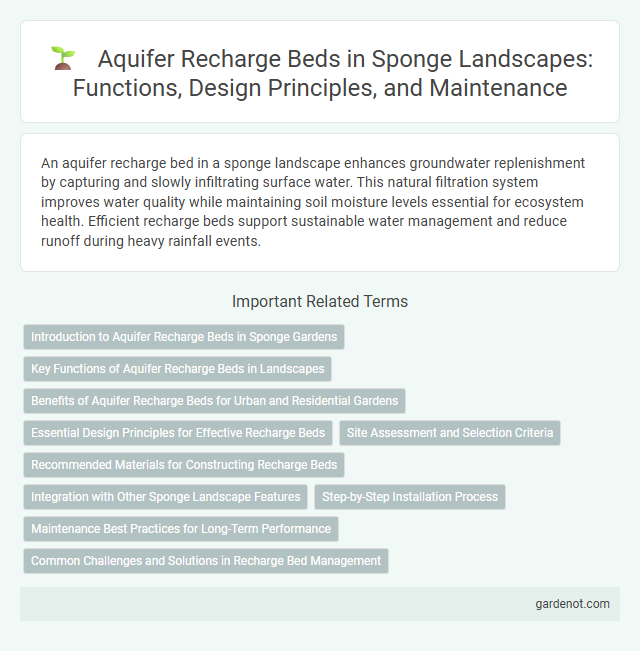 Aquifer Recharge Beds in Sponge Landscapes: Functions, Design Principles, and Maintenance