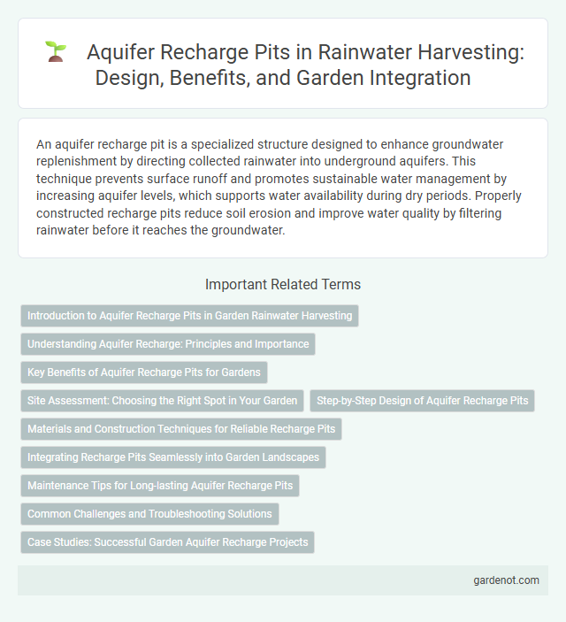 Aquifer Recharge Pits in Rainwater Harvesting: Design, Benefits, and Garden Integration