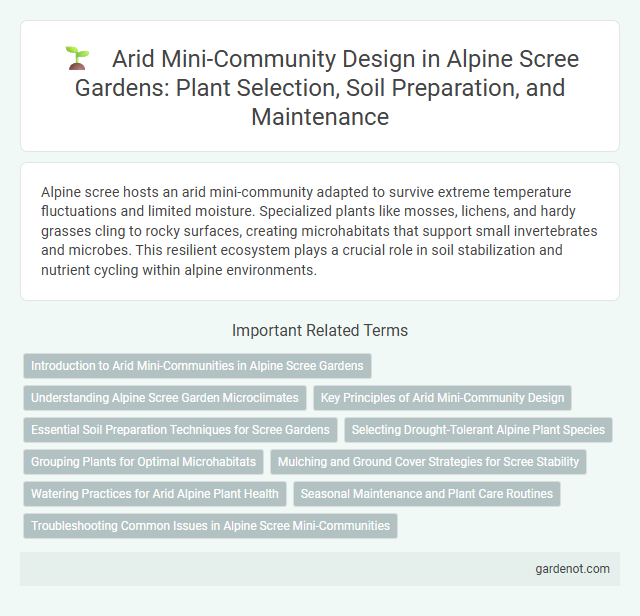 Arid Mini-Community Design in Alpine Scree Gardens: Plant Selection, Soil Preparation, and Maintenance