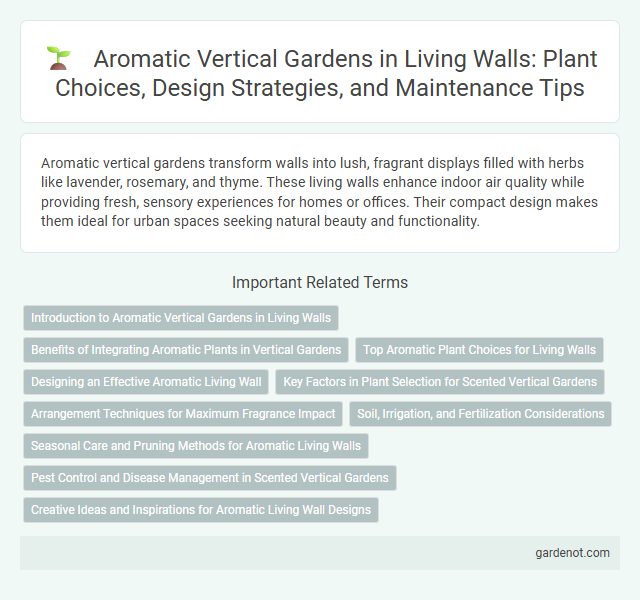 Aromatic Vertical Gardens in Living Walls: Plant Choices, Design Strategies, and Maintenance Tips