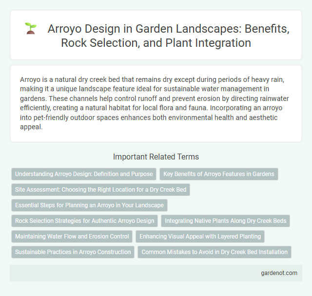 Arroyo Design in Garden Landscapes: Benefits, Rock Selection, and Plant Integration