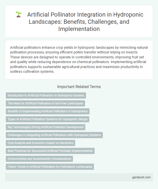 Artificial Pollinator Integration in Hydroponic Landscapes: Benefits, Challenges, and Implementation