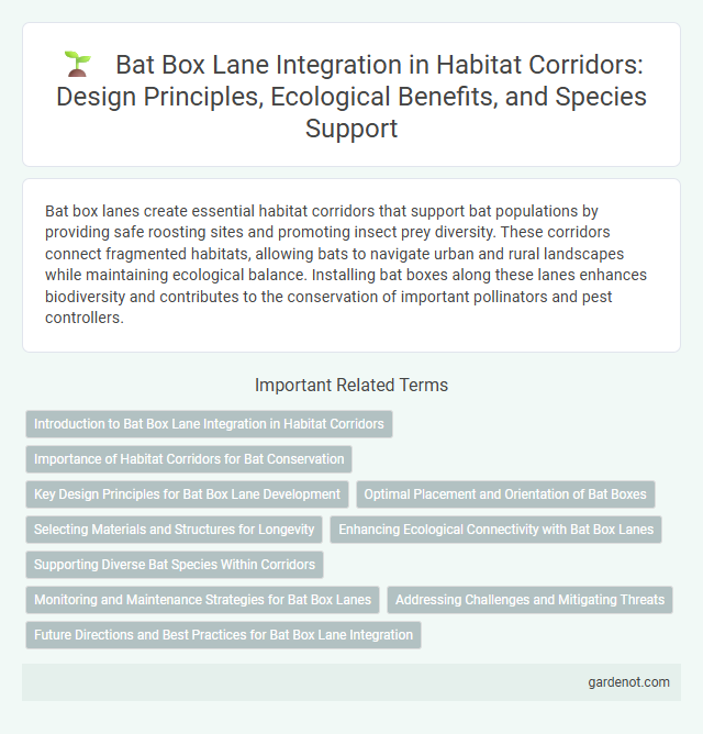 Bat Box Lane Integration in Habitat Corridors: Design Principles, Ecological Benefits, and Species Support