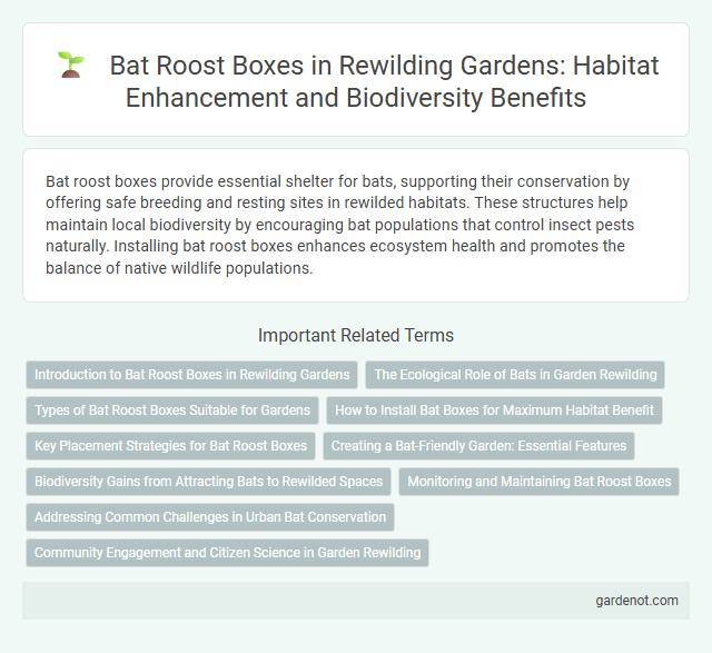 Bat Roost Boxes in Rewilding Gardens: Habitat Enhancement and Biodiversity Benefits
