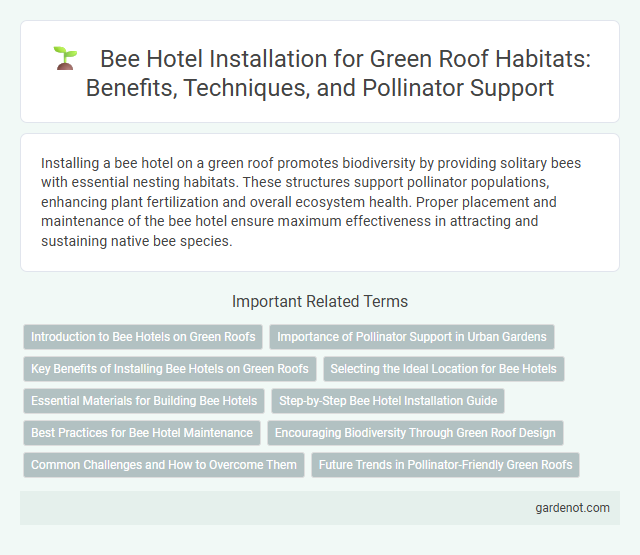 Bee Hotel Installation for Green Roof Habitats: Benefits, Techniques, and Pollinator Support