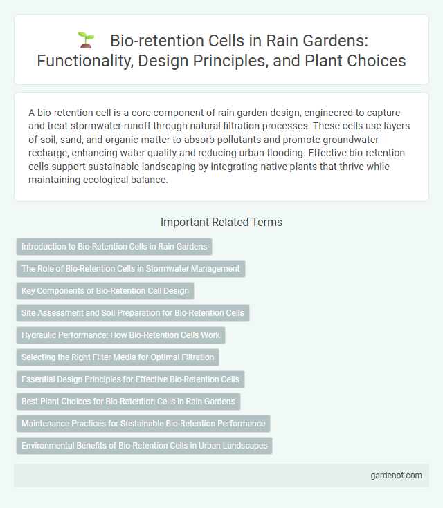 Bio-retention Cells in Rain Gardens: Functionality, Design Principles, and Plant Choices