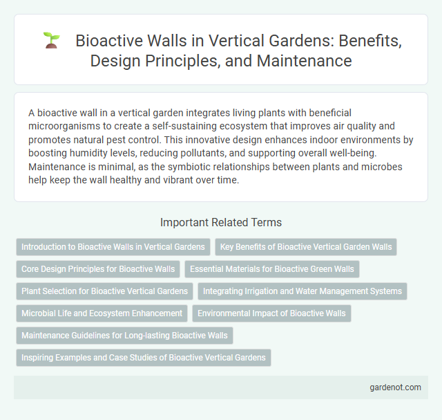 Bioactive Walls in Vertical Gardens: Benefits, Design Principles, and Maintenance