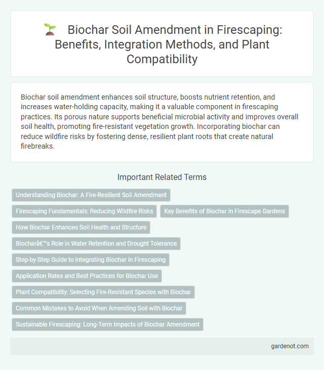 Biochar Soil Amendment in Firescaping: Benefits, Integration Methods, and Plant Compatibility