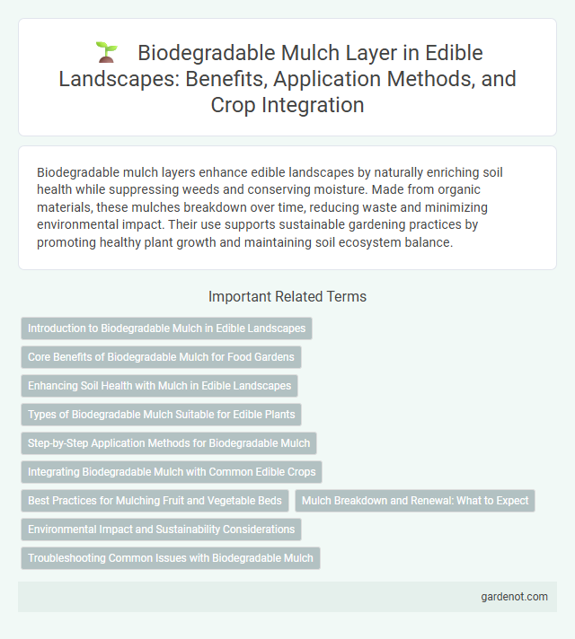 Biodegradable Mulch Layer in Edible Landscapes: Benefits, Application Methods, and Crop Integration