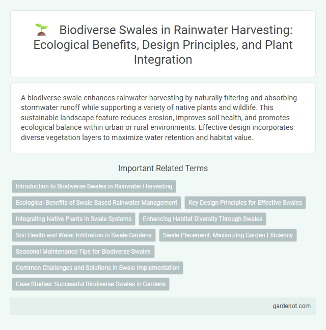 Biodiverse Swales in Rainwater Harvesting: Ecological Benefits, Design Principles, and Plant Integration