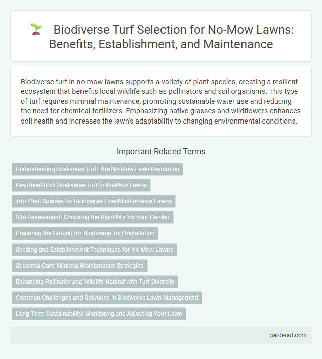 Biodiverse Turf Selection for No-Mow Lawns: Benefits, Establishment, and Maintenance