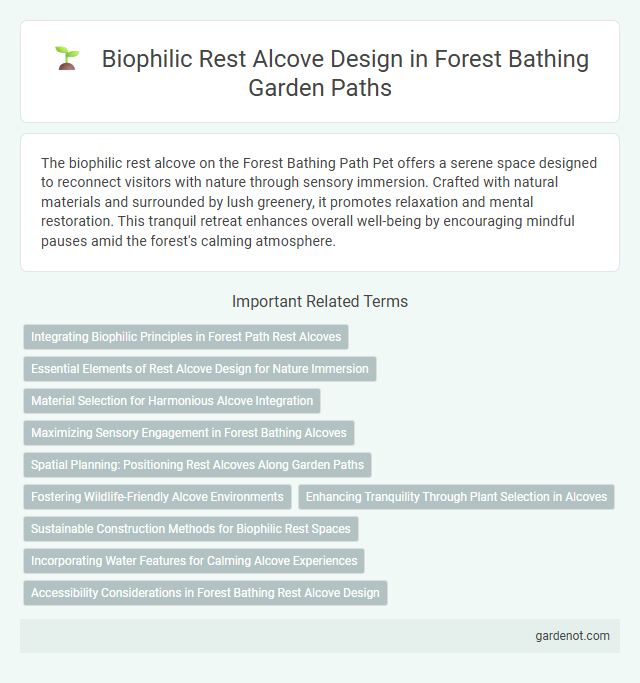 Biophilic Rest Alcove Design in Forest Bathing Garden Paths