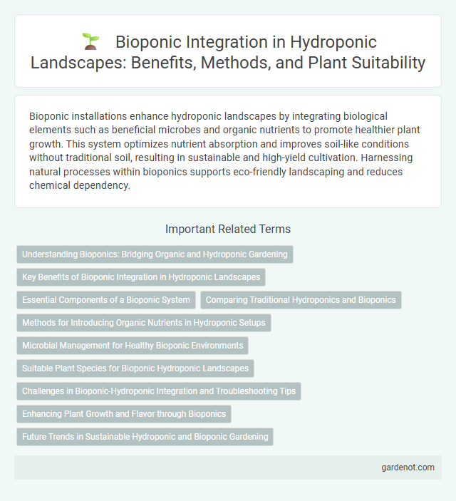 Bioponic Integration in Hydroponic Landscapes: Benefits, Methods, and Plant Suitability