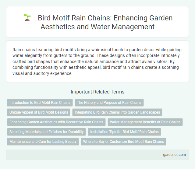Bird Motif Rain Chains: Enhancing Garden Aesthetics and Water Management