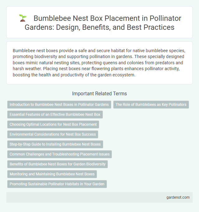 Bumblebee Nest Box Placement in Pollinator Gardens: Design, Benefits, and Best Practices