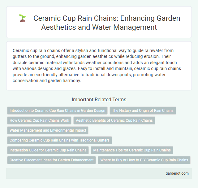 Ceramic Cup Rain Chains: Enhancing Garden Aesthetics and Water Management