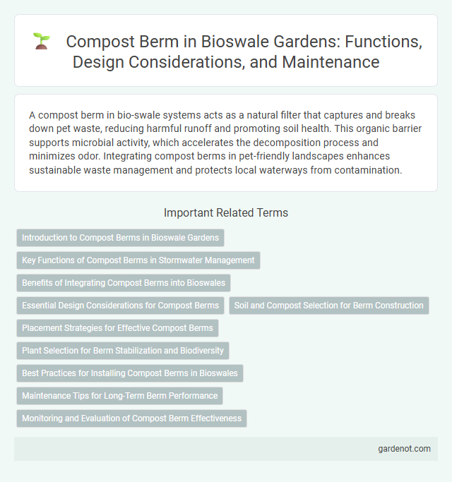 Compost Berm in Bioswale Gardens: Functions, Design Considerations, and Maintenance