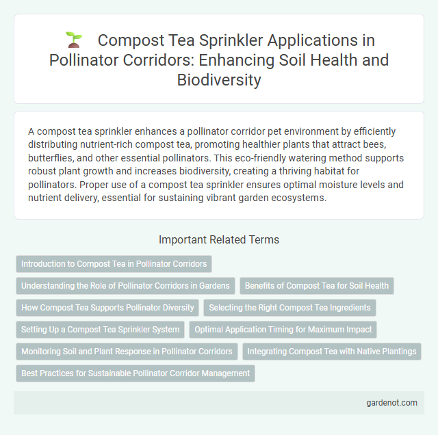 Compost Tea Sprinkler Applications in Pollinator Corridors: Enhancing Soil Health and Biodiversity