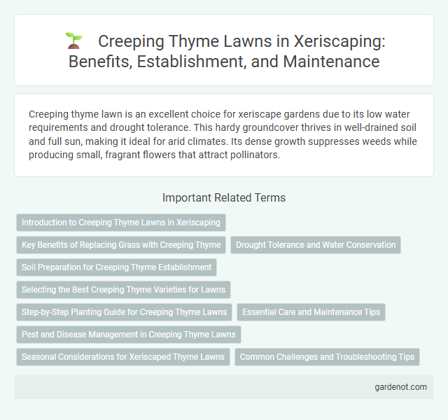 Creeping Thyme Lawns in Xeriscaping: Benefits, Establishment, and Maintenance