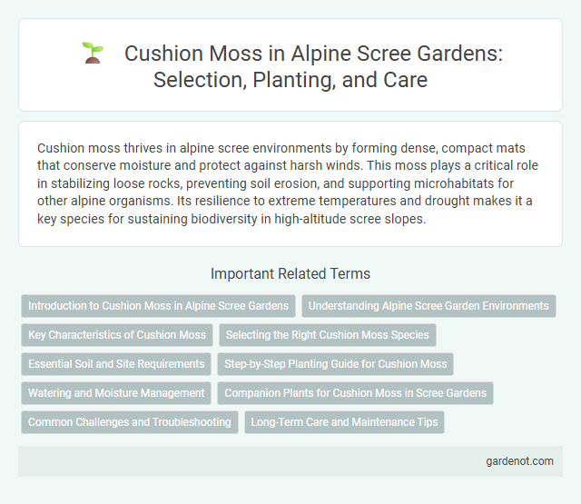 Cushion Moss in Alpine Scree Gardens: Selection, Planting, and Care