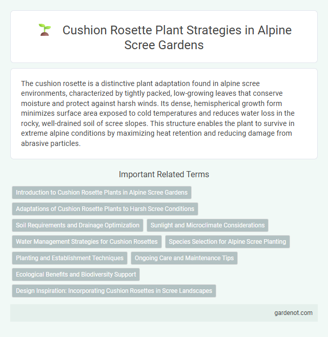 Cushion Rosette Plant Strategies in Alpine Scree Gardens